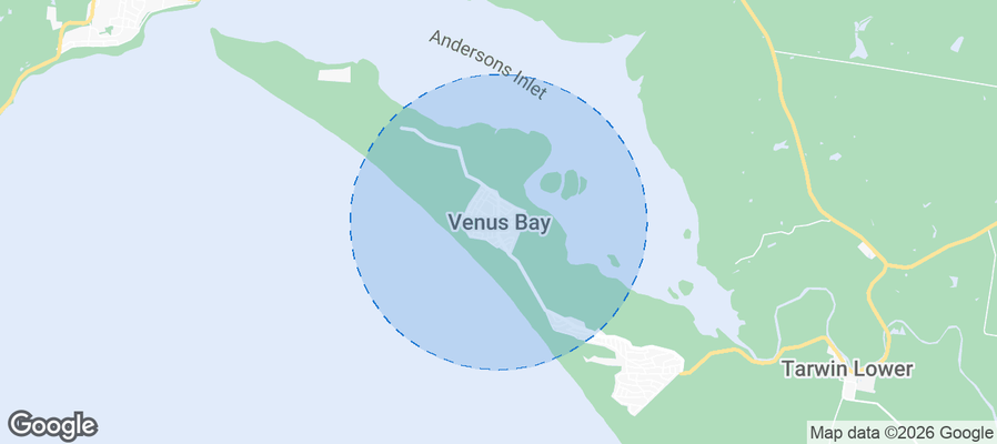 Venus Bay Airbnb map